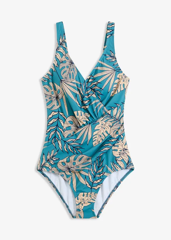 Maillot 1 pièce sculptant grande stature en polyamide recyclé, maintien modéré, bonprix