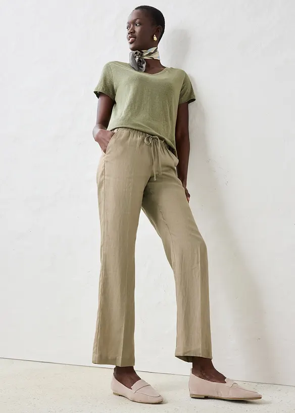 Pantalon 100% lin, bonprix