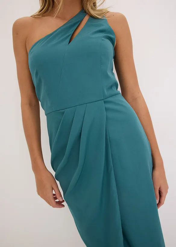 Robe en satin avec drapé, bonprix
