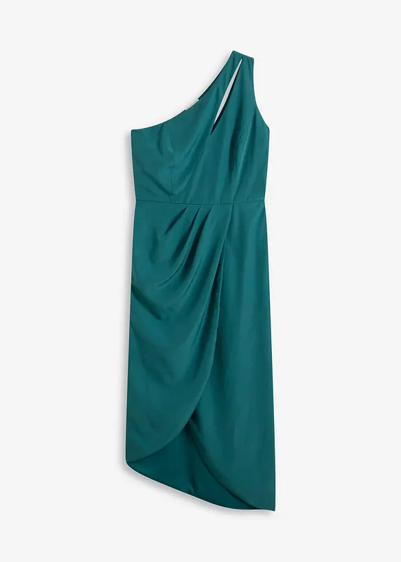 Robe en satin avec drapé, bonprix