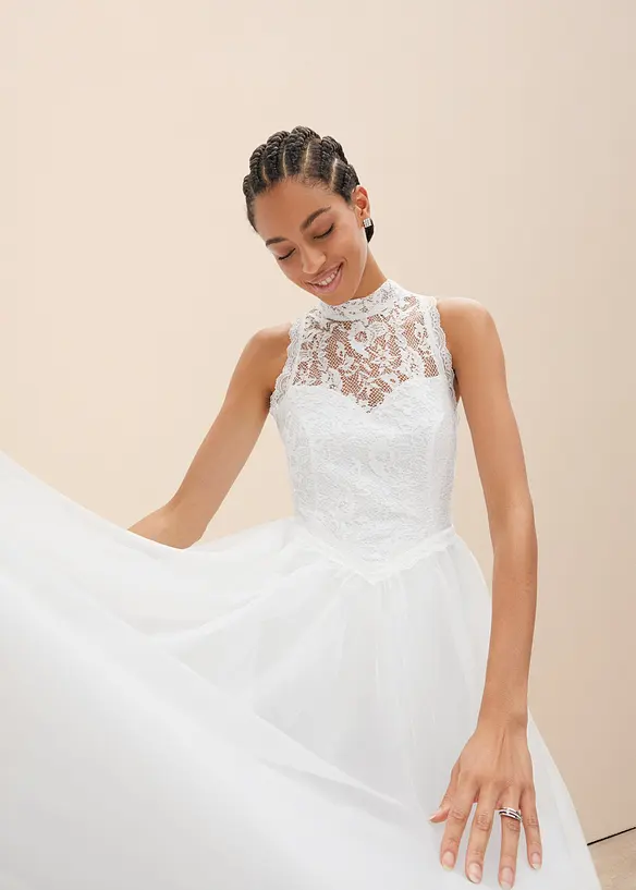Robe de mariée à dentelle, bonprix