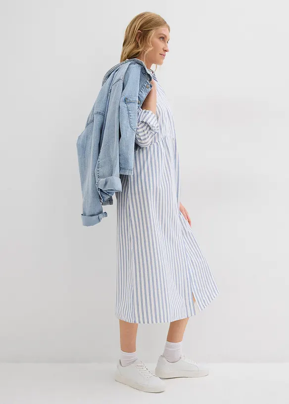 Robe à col chemise, 100% coton, bonprix