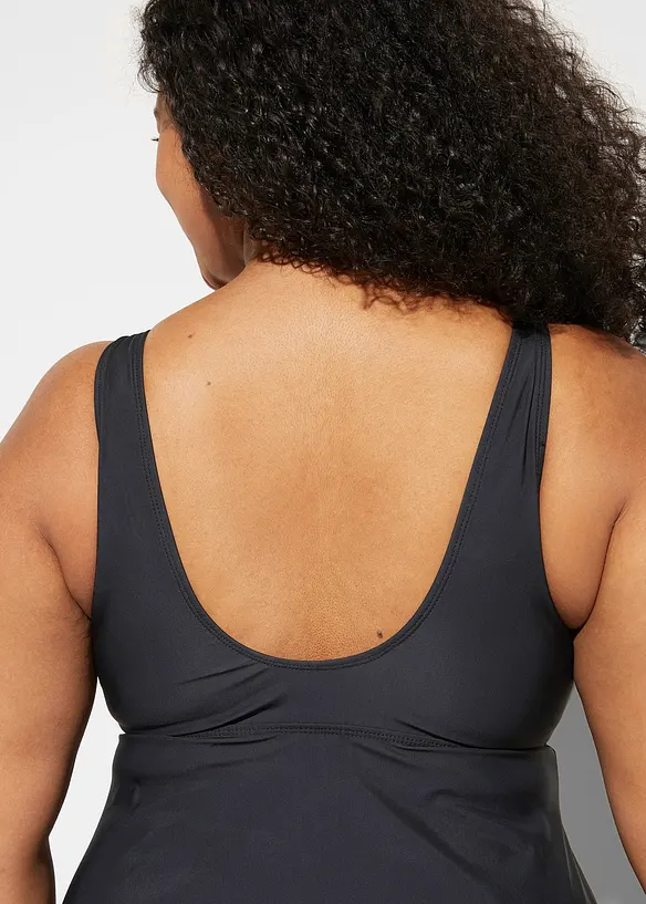 Robe de bain sculptante, maintien mod&eacute;r&eacute;, col V, bonprix