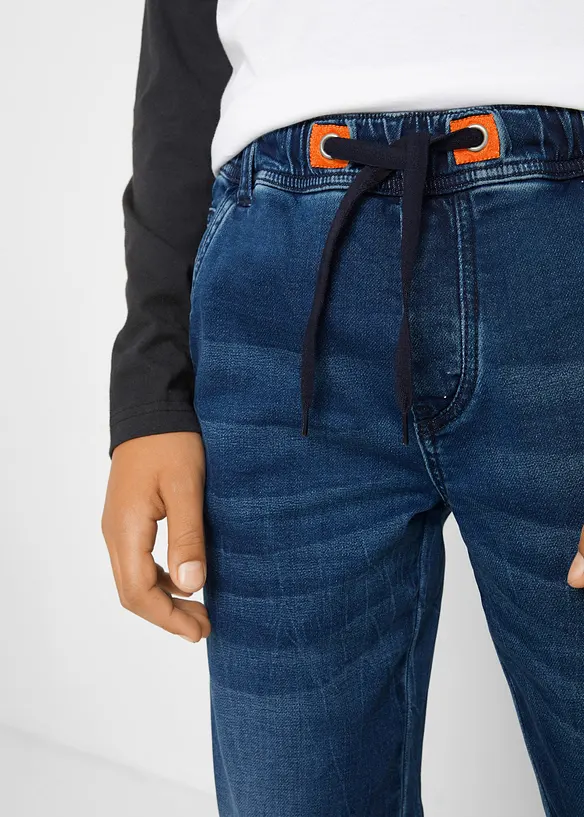 Jean en molleton denim, Regular et fuselé, bonprix