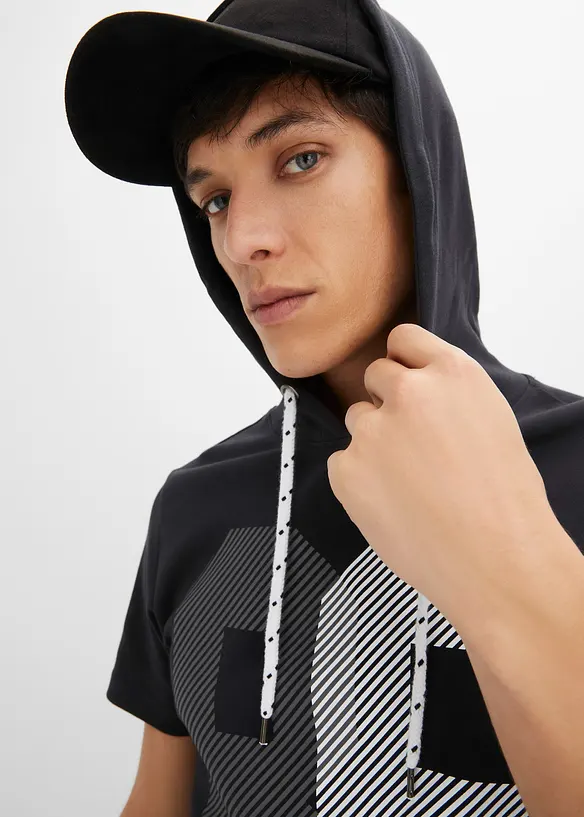 T-shirt à capuche en molleton épais, bonprix