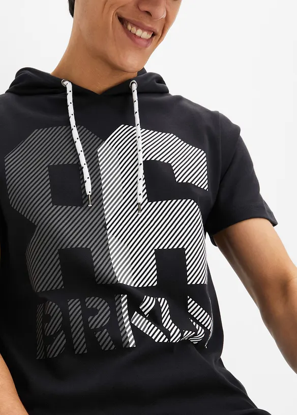 T-shirt à capuche en molleton épais, bonprix