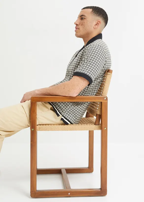 Chemise manches courtes en lin majoritaire, bonprix