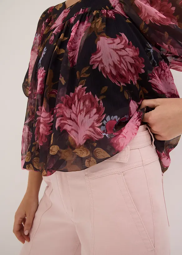 Blouse à base effet boule, bonprix