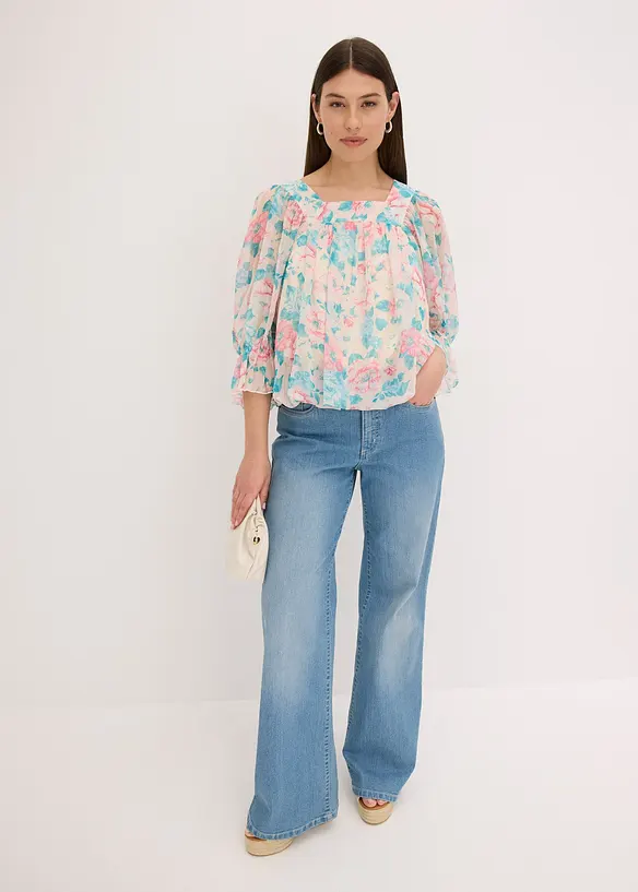 Blouse à base effet boule, bonprix