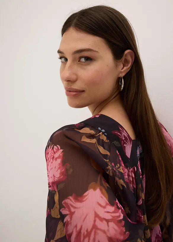 Blouse à base effet boule, bonprix