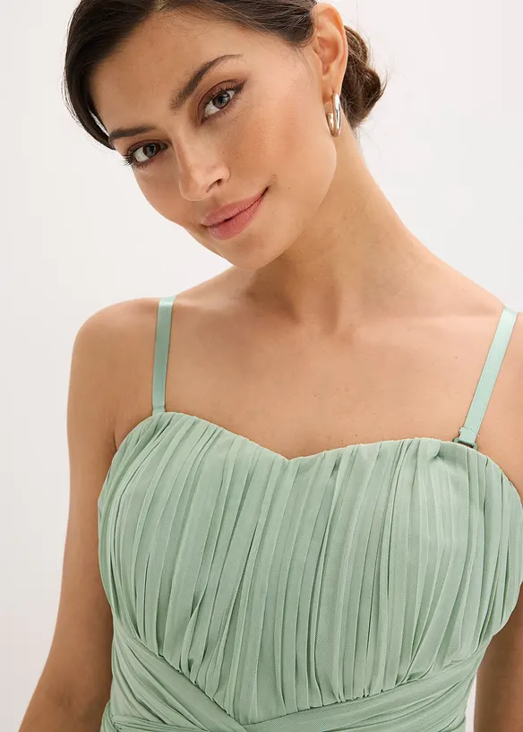 Robe longue en mesh, avec plusieurs façons de la porter, bonprix