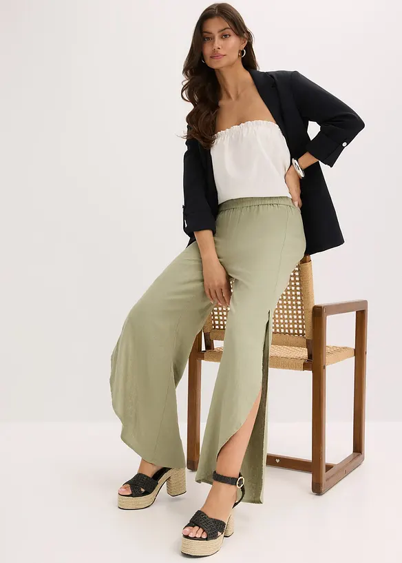 Pantalon en lin, bonprix