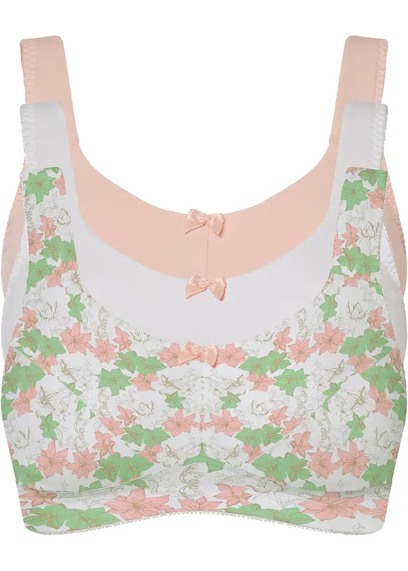 Lot de 3 soutiens-gorge coton sans armatures, bonprix