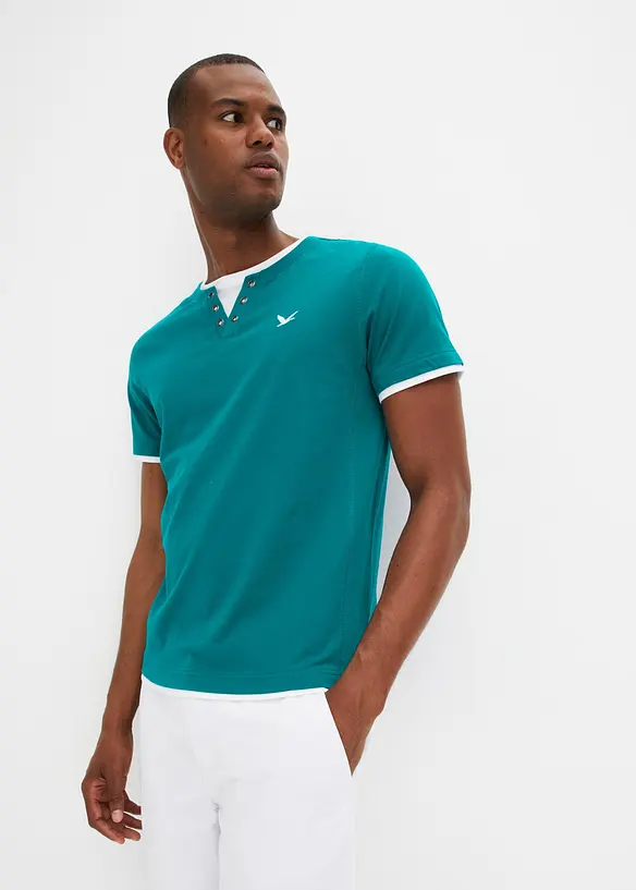 Lot de 2 T-shirts 2 en 1, bonprix