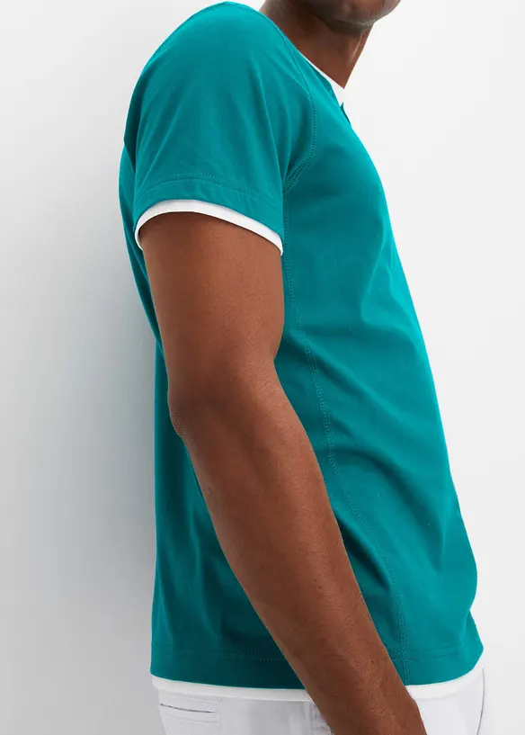 Lot de 2 T-shirts 2 en 1, bonprix