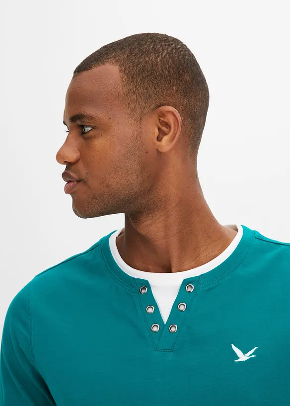 Lot de 2 T-shirts 2 en 1, bonprix