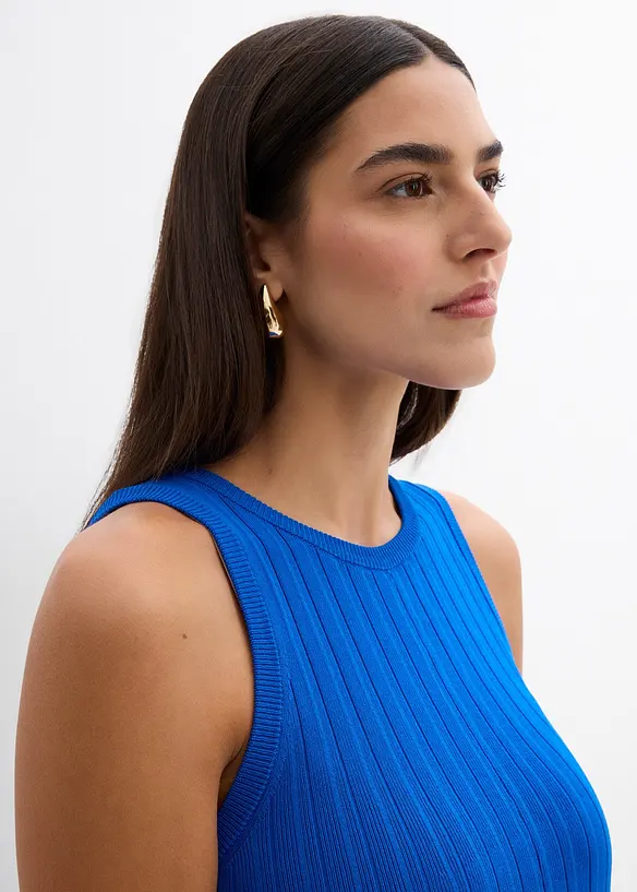 Robe trapèze en maille de viscose mélangée, bonprix