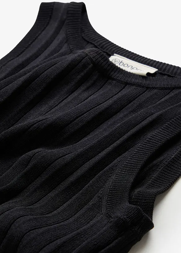 Robe trapèze en maille de viscose mélangée, bonprix