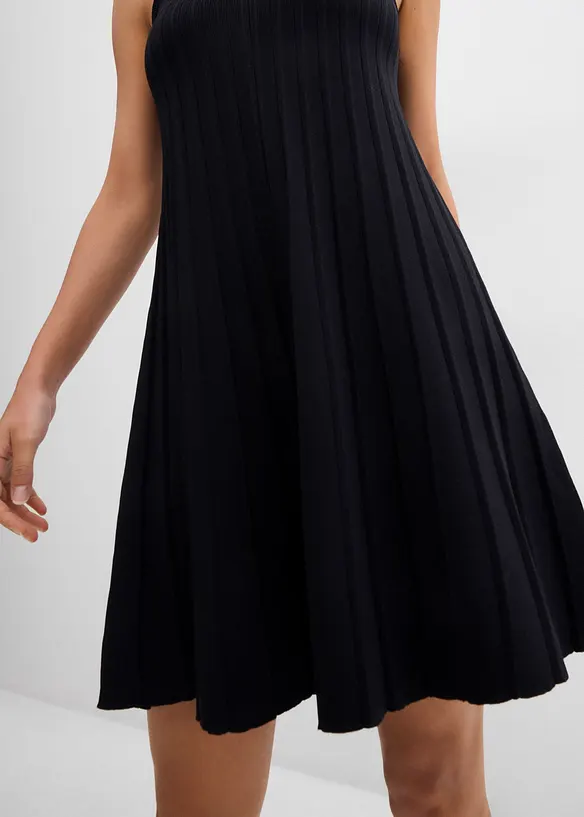 Robe trapèze en maille de viscose mélangée, bonprix