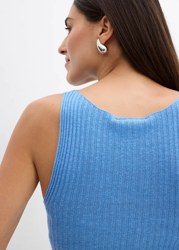 Top ajusté en maille de viscose mélangée, bonprix