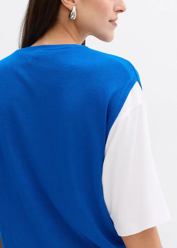 Top fluide en maille de viscose, coupe ballon, bonprix