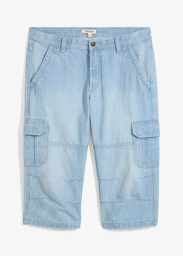 Jean cargo extensible longueur 3/4, coupe droite regular, bonprix