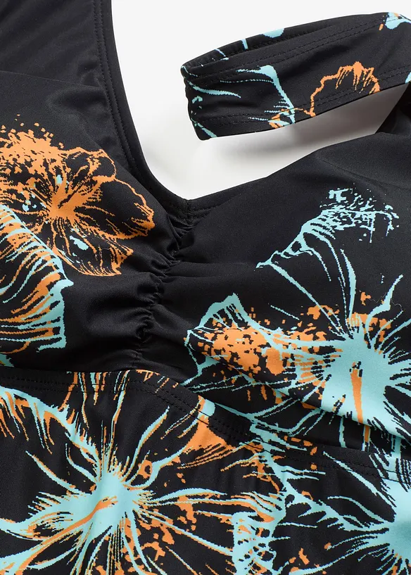 Robe de bain sculptante, maintien mod&eacute;r&eacute;, col V, bonprix