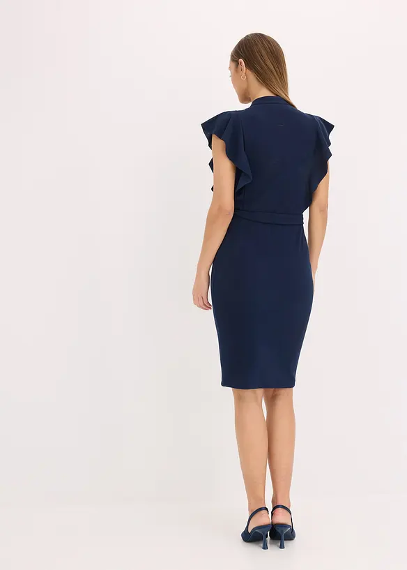 Robe fourreau à col fermé par une broche, bonprix