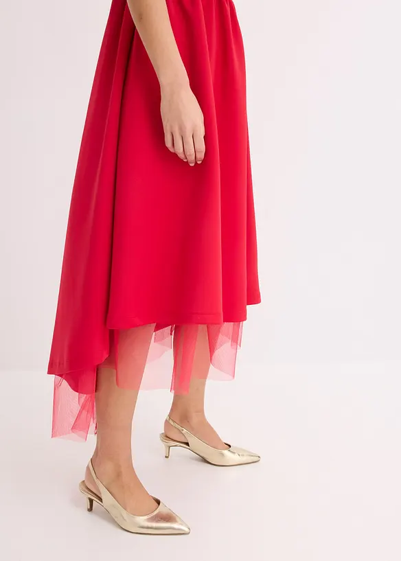 Robe courte-longue avec jupon en tulle, bonprix