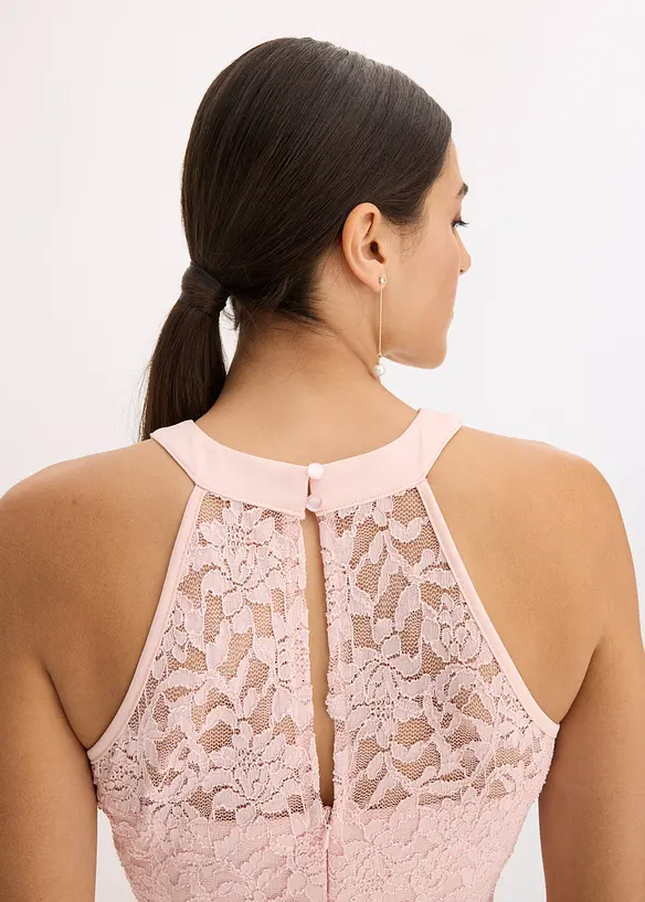 Robe longue avec dentelle et jupe en tulle, bonprix