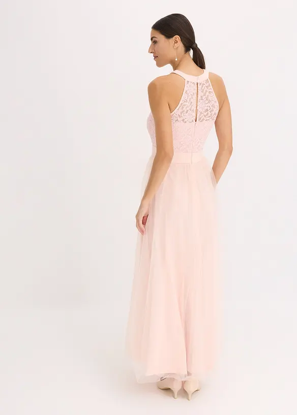 Robe longue avec dentelle et jupe en tulle, bonprix