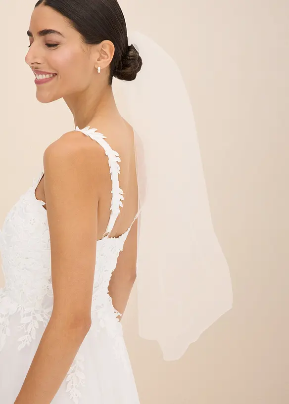Robe de mariée en tulle délicat et dentelle, bonprix