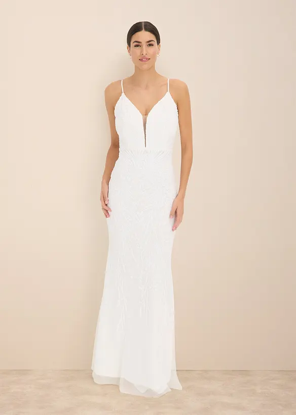 Robe de mariée brodée de sequins, bonprix