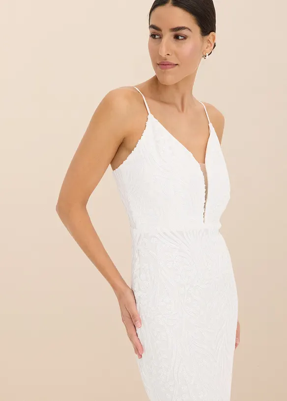 Robe de mariée brodée de sequins, bonprix
