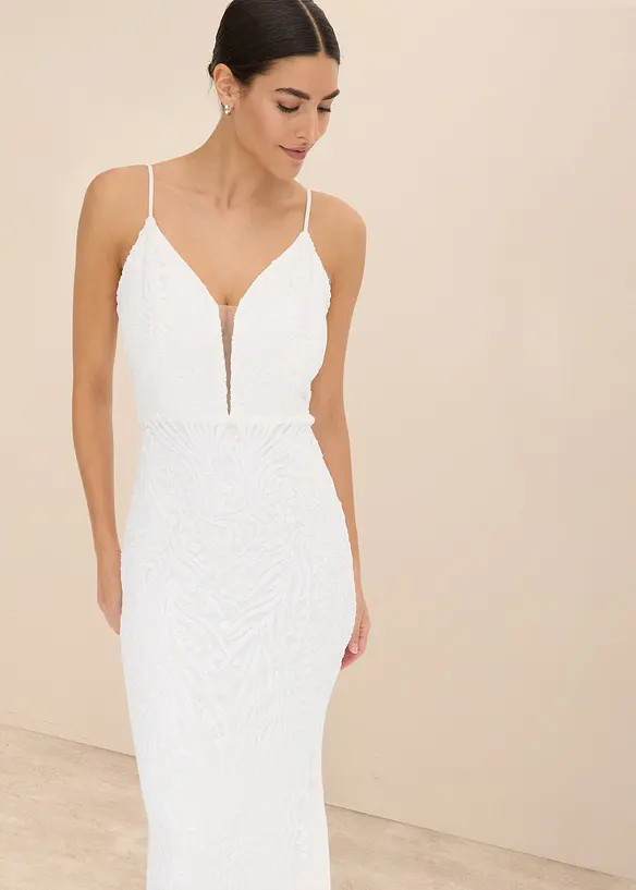 Robe de mariée brodée de sequins, bonprix