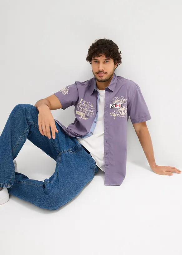 Chemise manches courtes à imprimé, bonprix