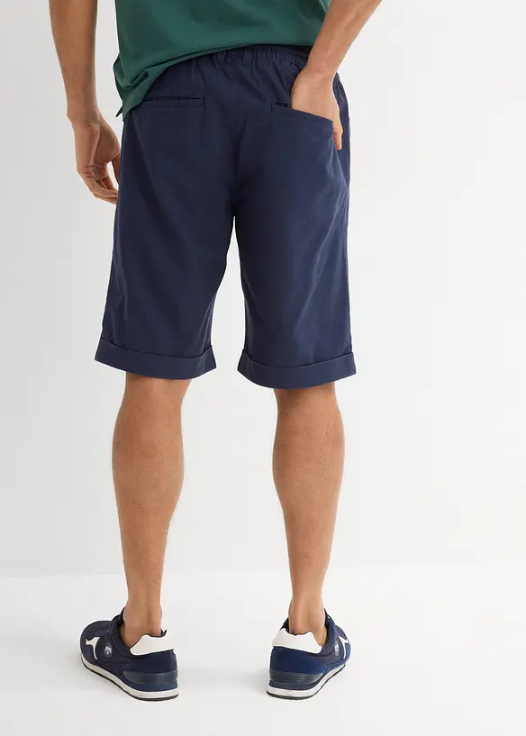 Bermuda &agrave; taille &eacute;lastiqu&eacute;e en lin m&eacute;lang&eacute;, Regular, bonprix