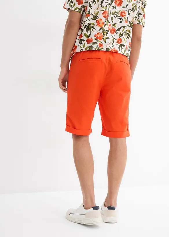 Bermuda à taille élastiquée en lin mélangé, Regular, bonprix