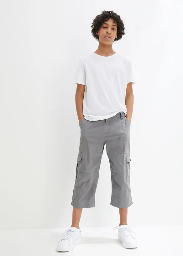 Pantalon 3/4 gar&ccedil;on 100% coton, loose, bonprix