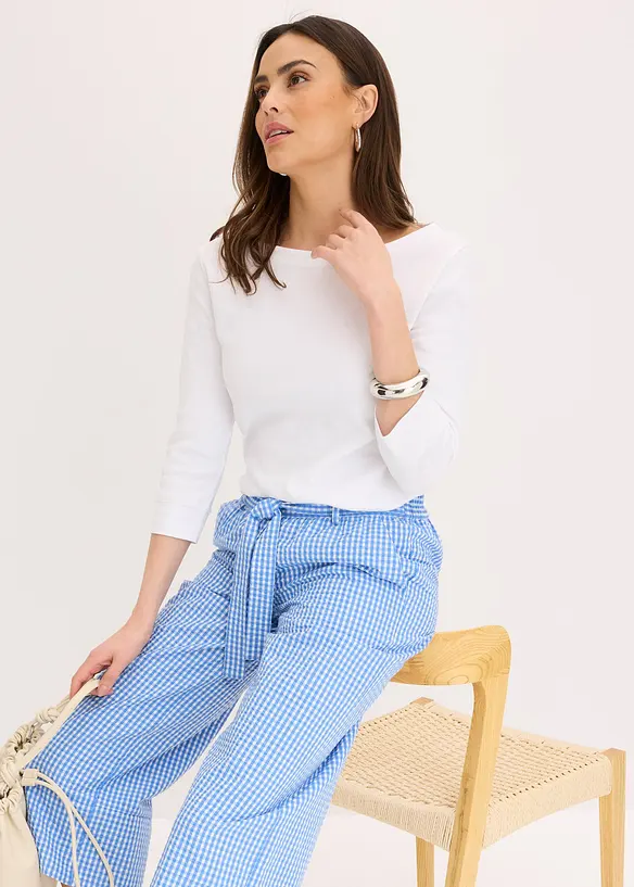 Pantalon à imprimé Vichy, bonprix