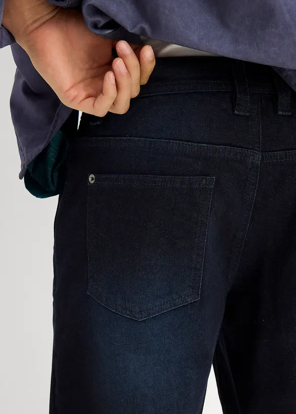 Long bermuda en jean extensible, Regular, bonprix