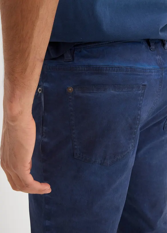 Bermuda long en toile d&eacute;lav&eacute;e, regular, bonprix