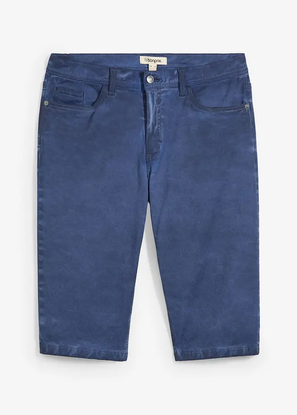 Bermuda long en toile d&eacute;lav&eacute;e, regular, bonprix