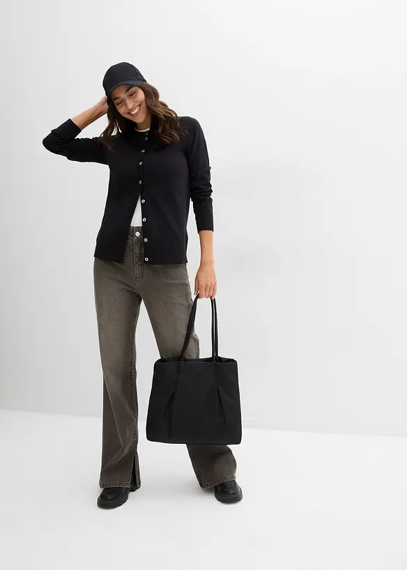 Gilet en maille, col rond, bonprix