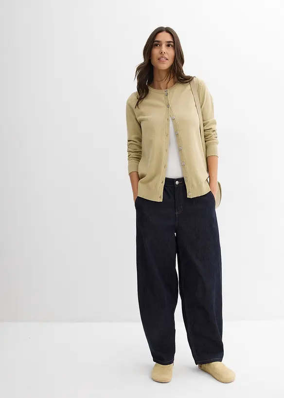 Gilet en maille, col rond, bonprix