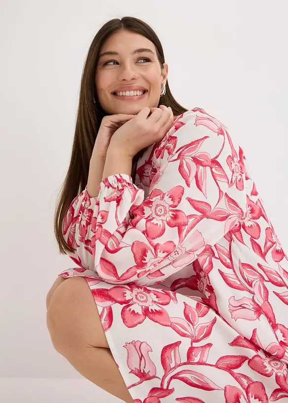 Robe-tunique imprimée en viscose fluide, bonprix