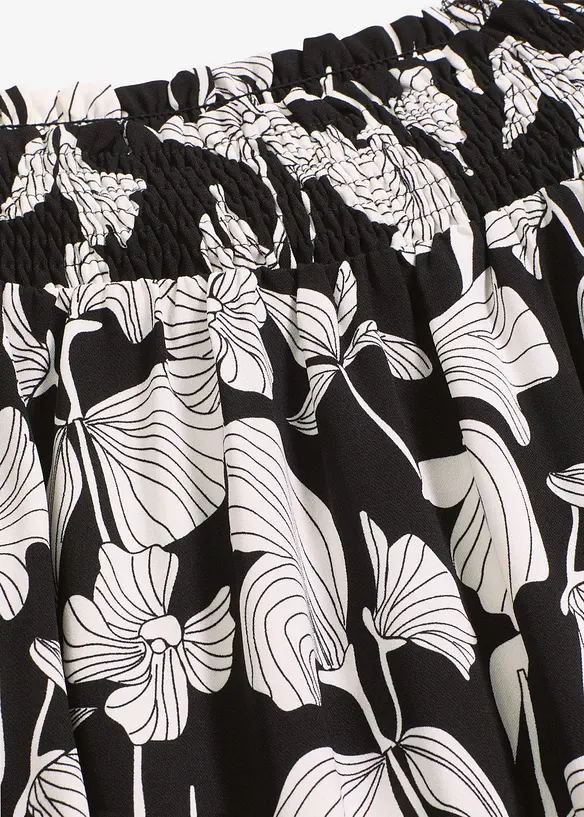 Robe imprimée col Bardot, bonprix