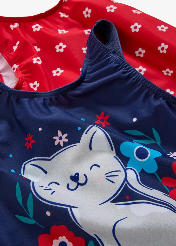 Lot de 2 maillots 1 pièce, bonprix