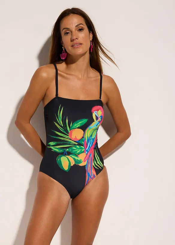 Maillot 1 pi&egrave;ce sculptant, maintien l&eacute;ger, bonprix