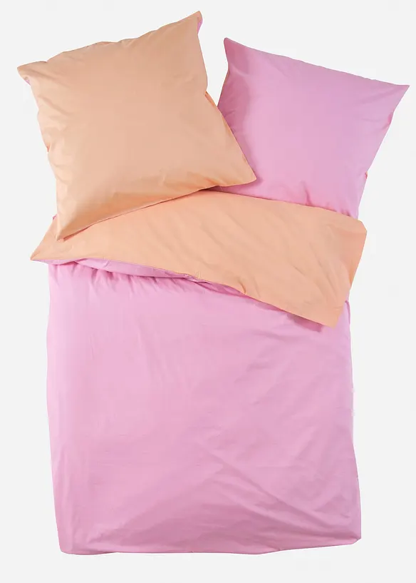 Parure de lit réversible en percale unie, bonprix